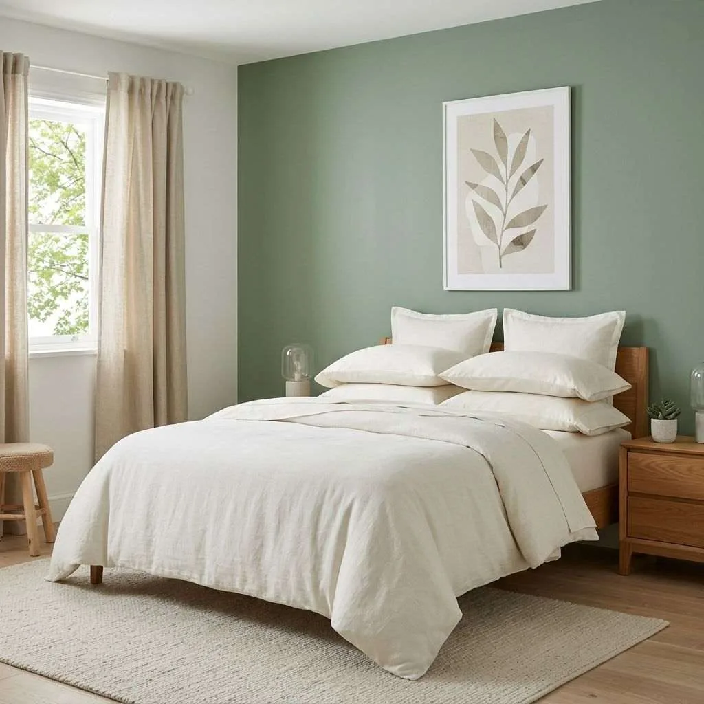 Sage Green Accent Wall for a Calm Retreat