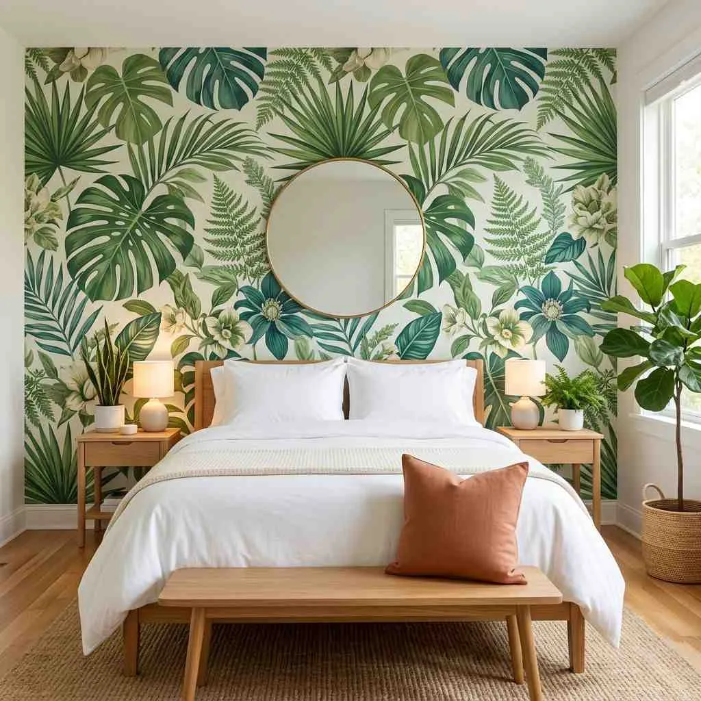 Green Botanical Wallpaper for a Garden-Inspired Escape