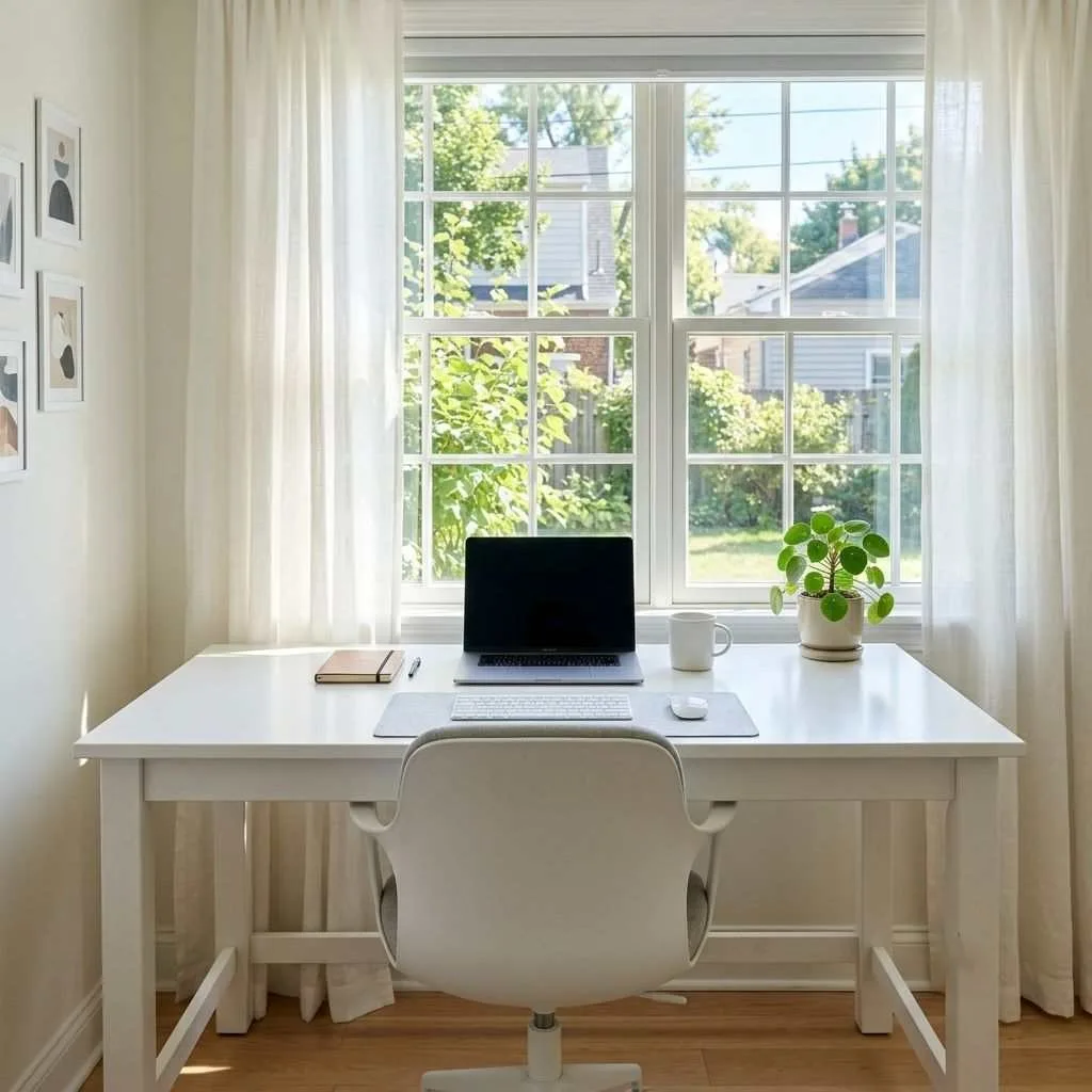 18 Home Office Ideas for Women: Create Your Dream Workspace 10 The Window-Facing Natural Light Office