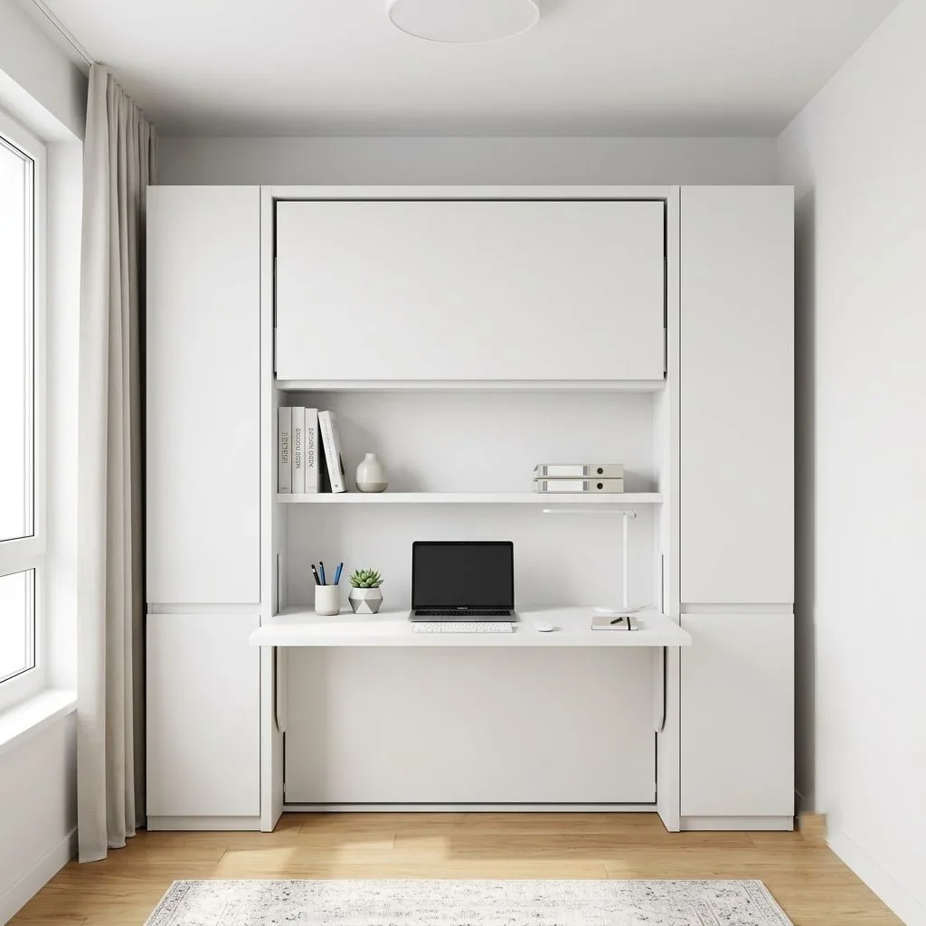 18 Home Office Ideas for Women: Create Your Dream Workspace 11 The Murphy Bed Home Office Combo