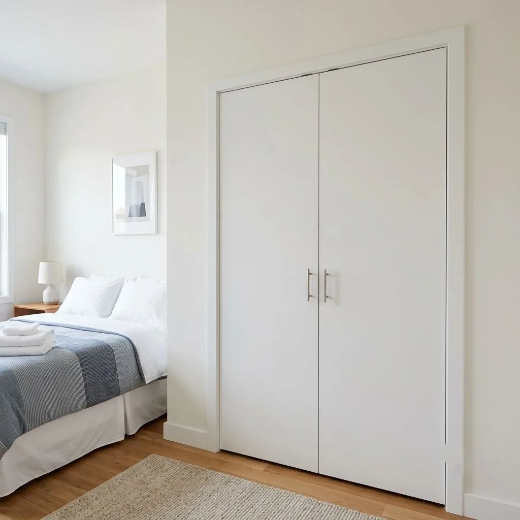 14 Home Office and Guest Room Combo Ideas 6 The Closet Office: Hide Your Work Away in Plain Sight