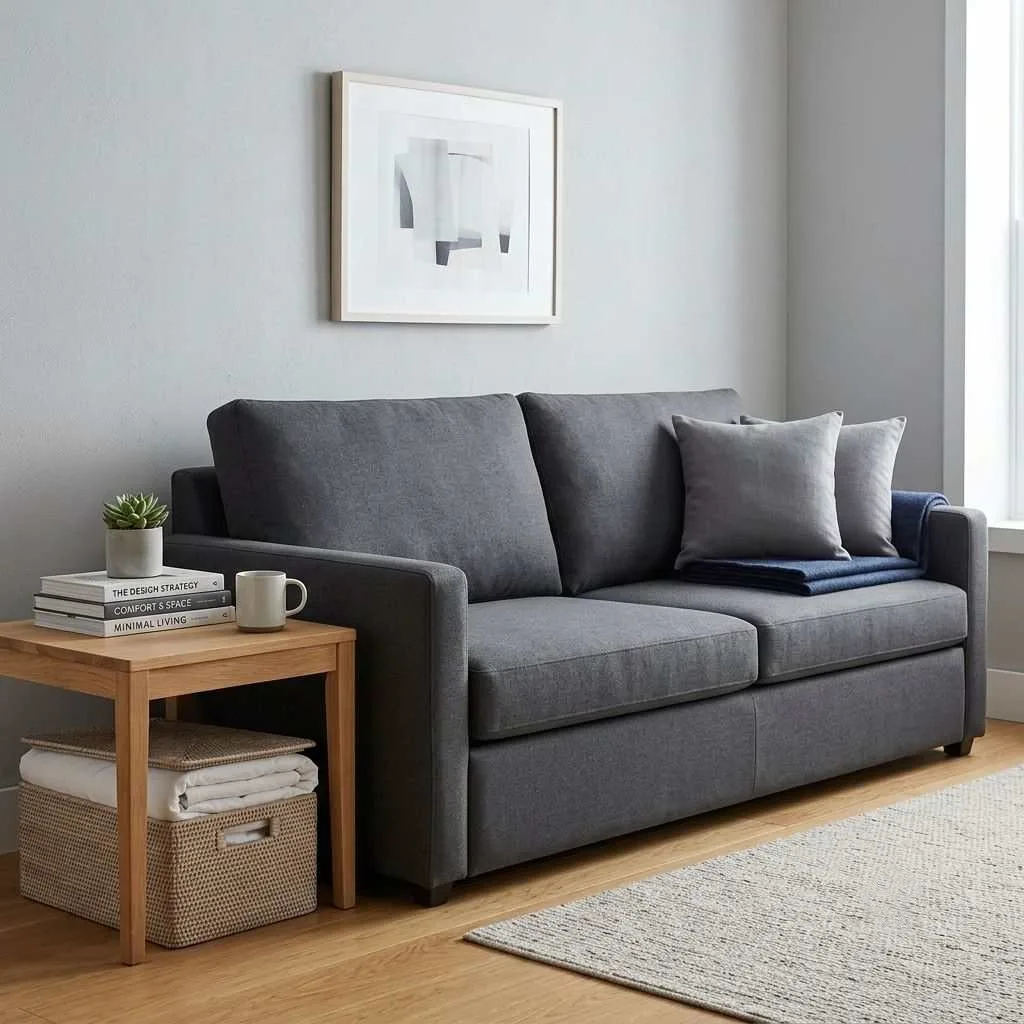14 Home Office and Guest Room Combo Ideas 9 The Sofa Bed Strategy: Everyday Comfort, Overnight Ready