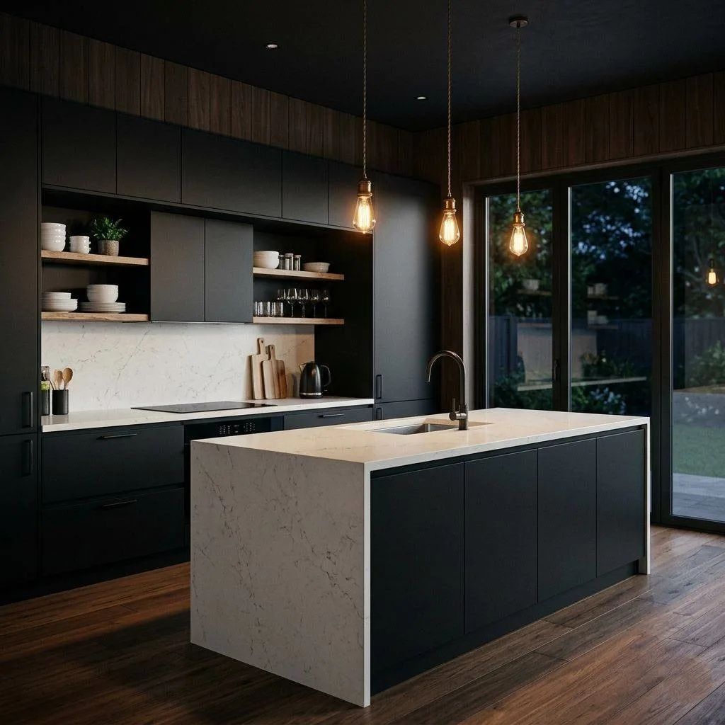 Go Dark and Moody with Charcoal or Black