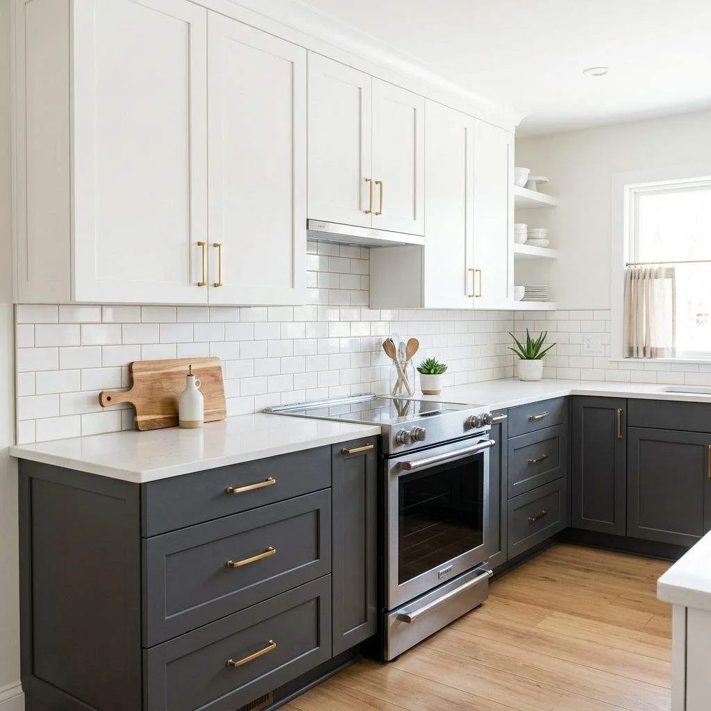 Go Two-Tone with Upper and Lower Cabinet Colors