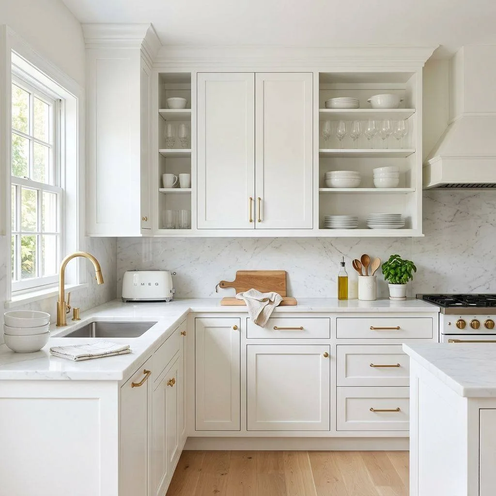 Go Classic with Crisp White Cabinets