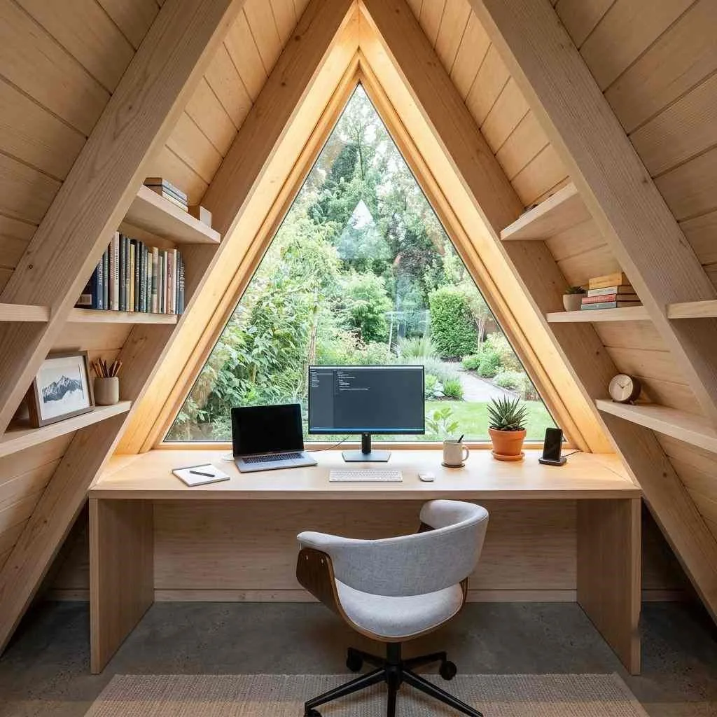  The Tiny Cabin A-Frame Office