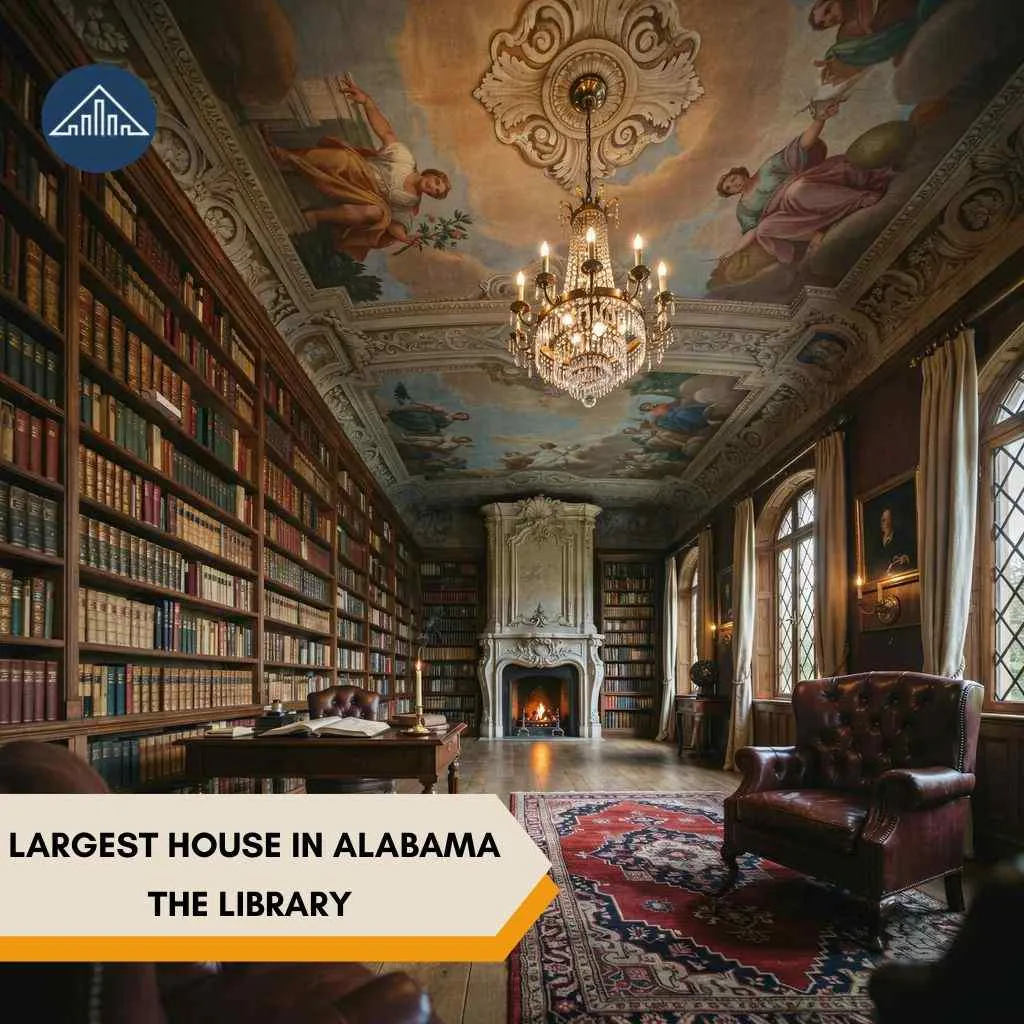 The Largest House in Alabama: Inside the $11.8 million Chateau Montagel 2026 7 The Largest House in Alabama The Library