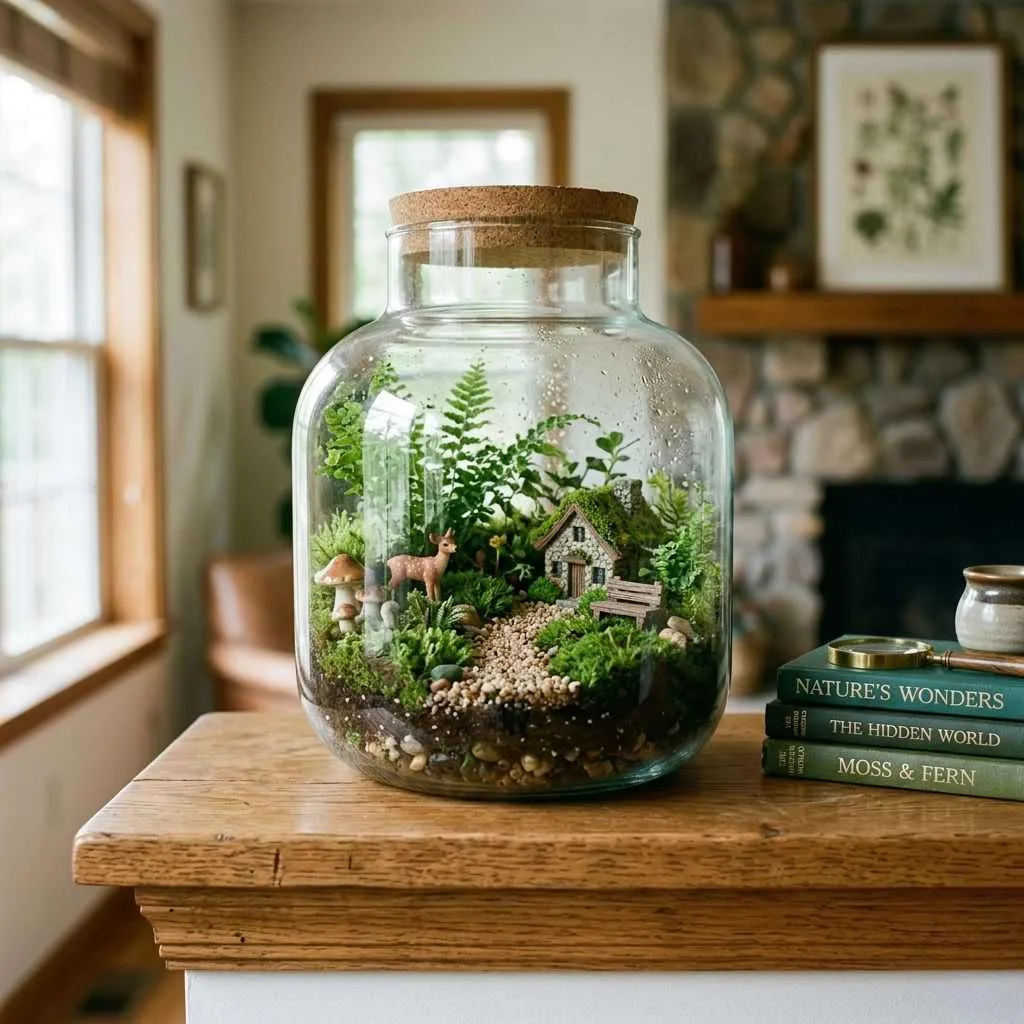 15 Living Room Plants Decor Ideas That'll Transform Your Space 9 Terrarium as a Conversation Piece