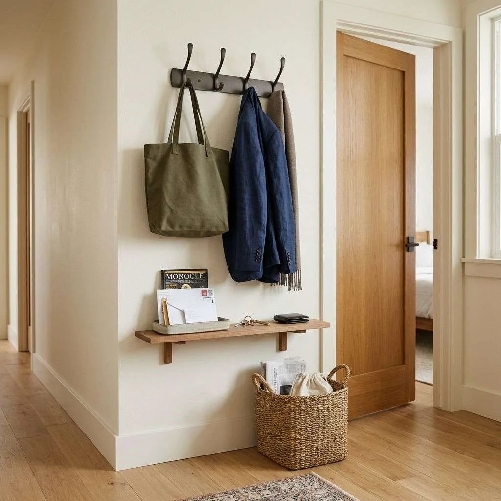 Create a Dedicated "Drop Zone" Outside the Bedroom