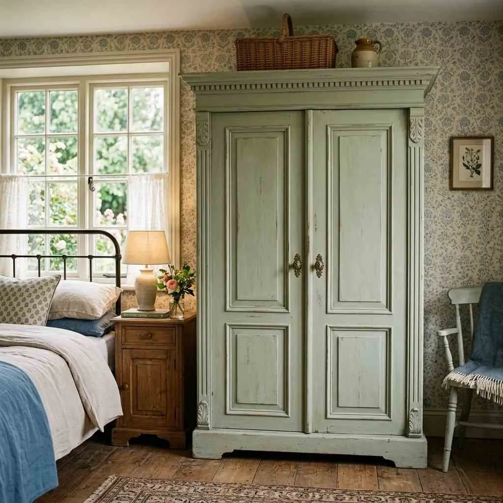 15 Modern Cottage Bedroom Decor Ideas 10 Freestanding Vintage Wardrobe