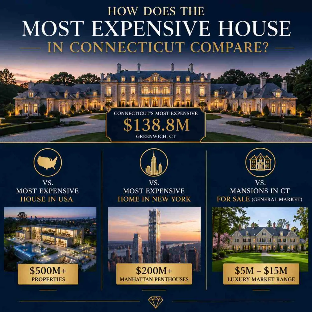 Top 5 Most Expensive Houses in Connecticut: Inside the Most Luxurious Celebrity Homes 7 Top 5 Most Expensive Houses in Connecticut Comparing the Most Expensive House in Connecticut to National & International Standards