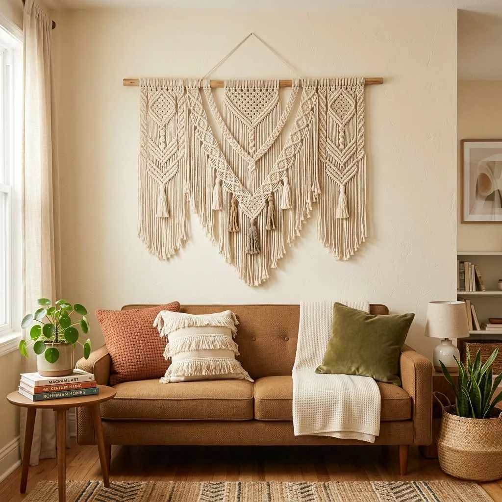 Hang a Vintage Macramé Wall Art