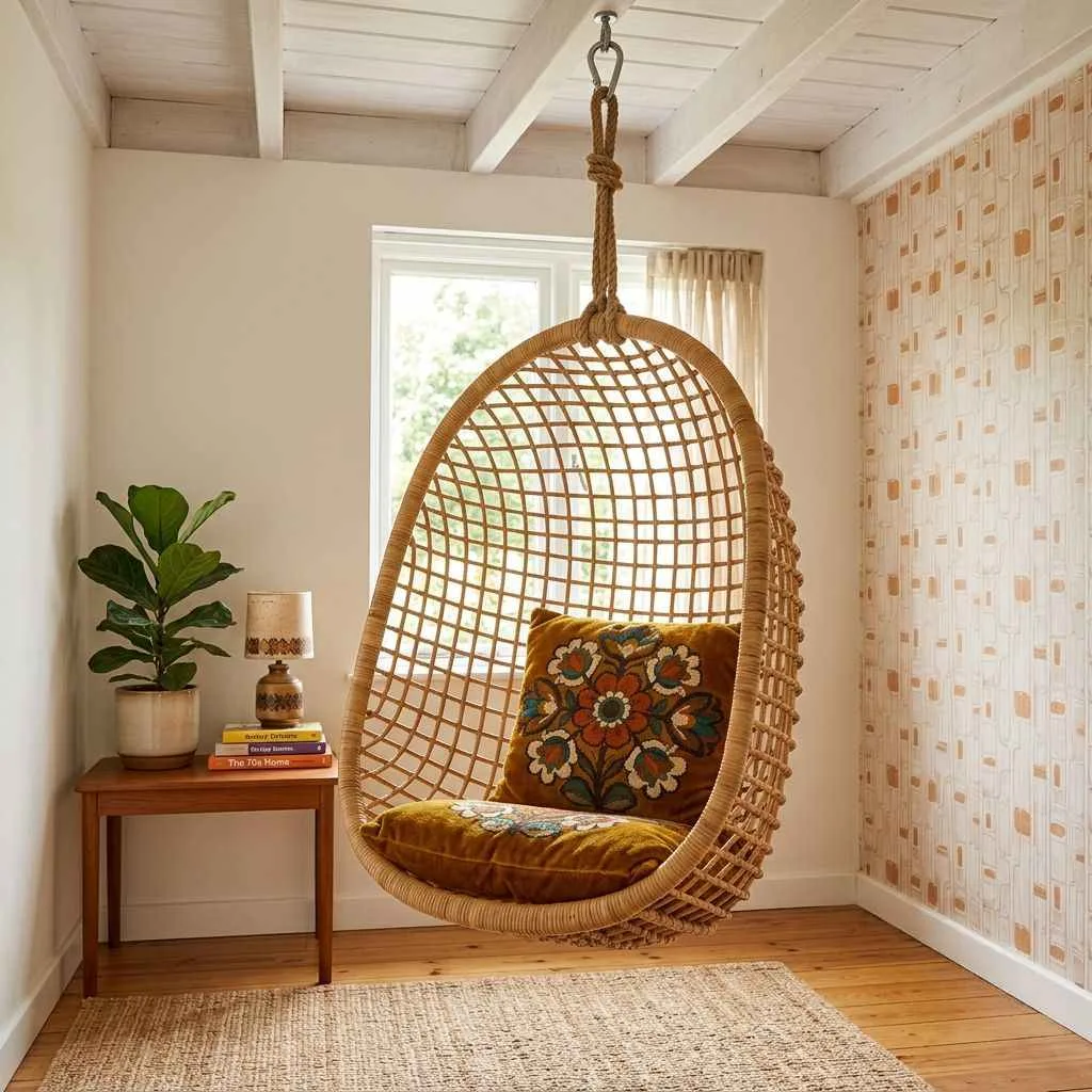Bring in a Hanging Rattan Egg Chair