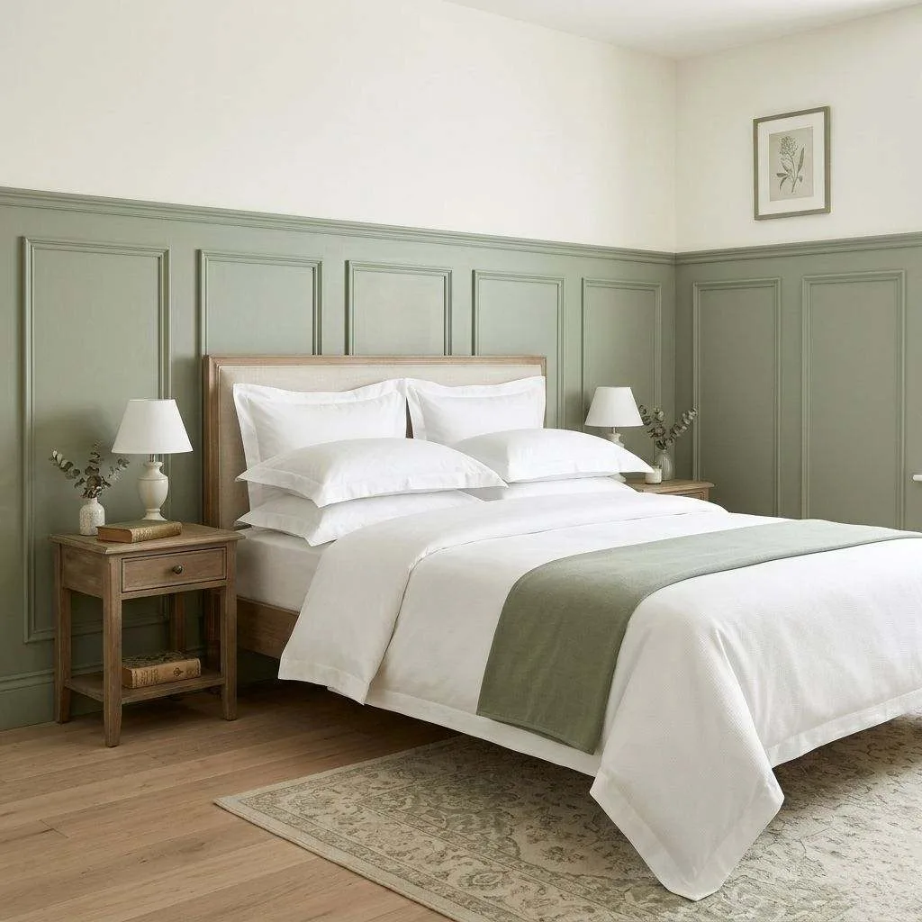 Sage Green Panelled Wall for a Classic Look