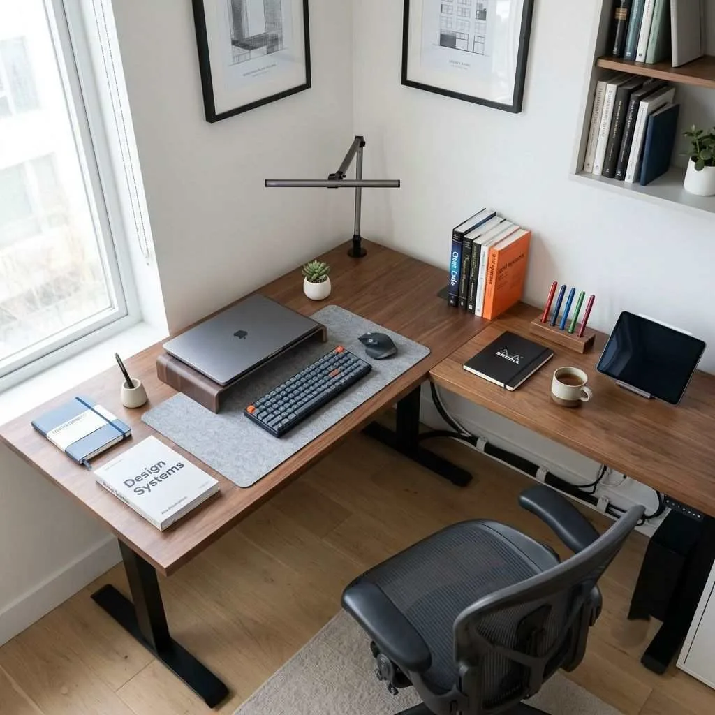 16 Study Room Ideas to Transform Your Learning Space 12 The L-Shaped Desk Power Station