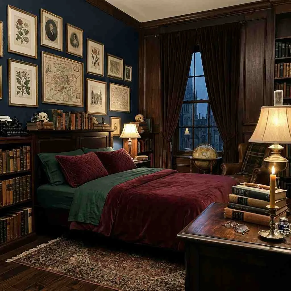 Dark Academia Moody Bedroom