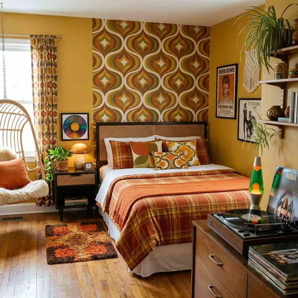 Vintage Retro 70s Inspired Bedroom