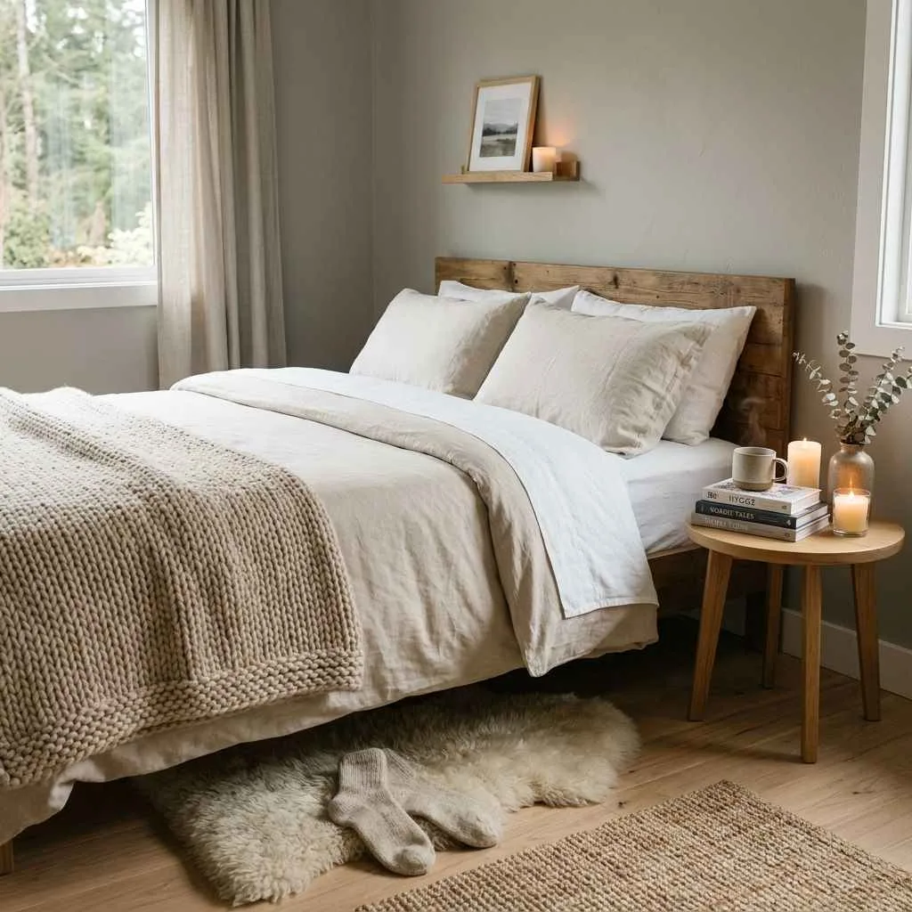 Scandinavian Hygge Cozy Bedroom