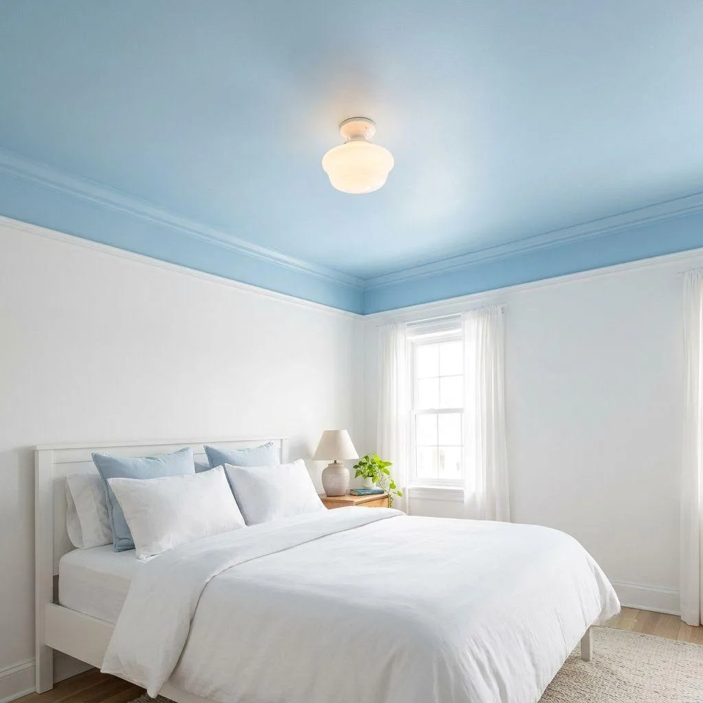 15 Stunning Soft Blue Bedroom Decor Ideas 5 Soft Blue Painted Ceiling — The Forgotten Fifth Wall