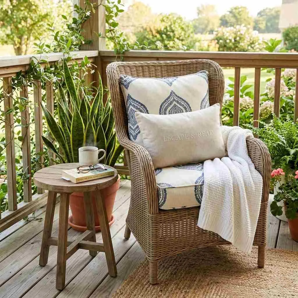 16 Summer Home Decor Ideas to Refresh Your Space 7 Create a Cozy Outdoor Reading Nook