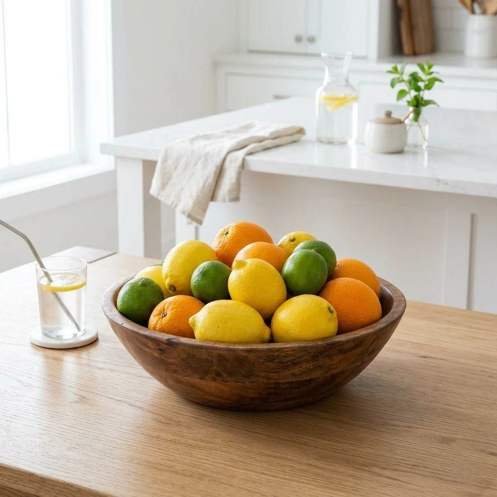 16 Summer Home Decor Ideas to Refresh Your Space 5 Display Citrus Fruit as Natural Decor