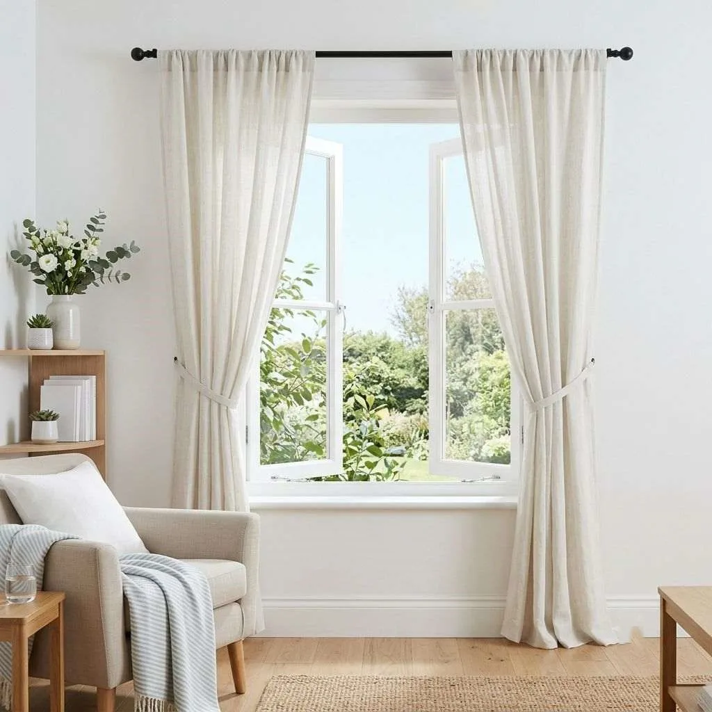 16 Summer Home Decor Ideas to Refresh Your Space 2 Swap In Lightweight Linen Curtains
