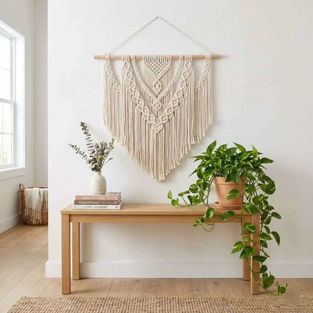 16 Summer Home Decor Ideas to Refresh Your Space 9 Hang a Macrame Wall Hanging