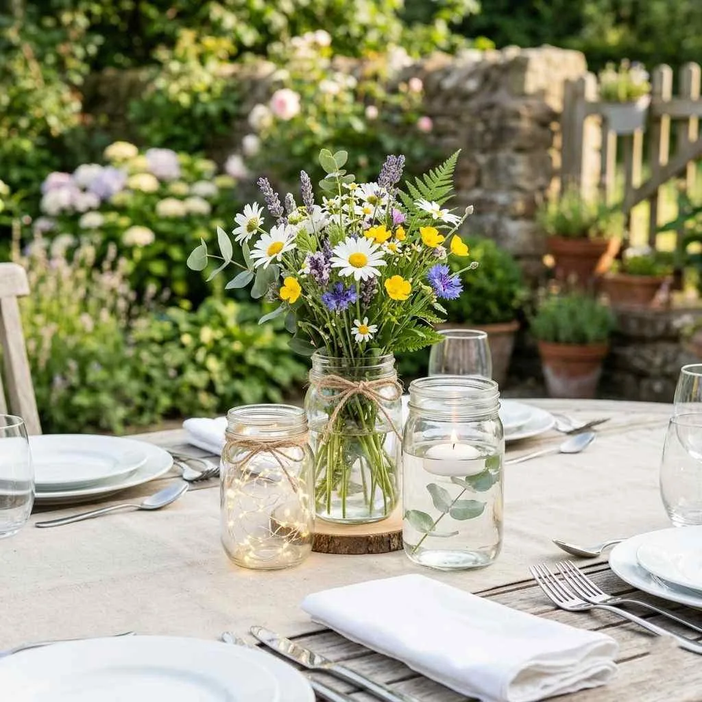17 Summer Outdoor Decoration Ideas to Transform Your Backyard 6 Style Mason Jar Centerpieces