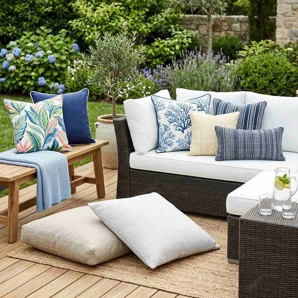 17 Summer Outdoor Decoration Ideas to Transform Your Backyard 16 Style Weatherproof Throw Pillows and Cushions