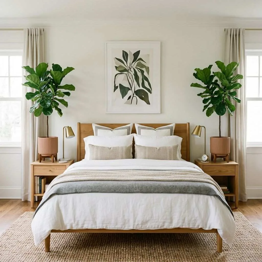  Identical Plants as Living Symmetrical Accents