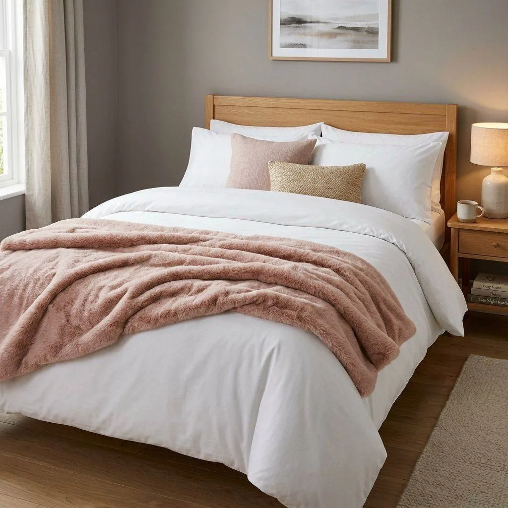 Cozy Faux Fur Throw Layer