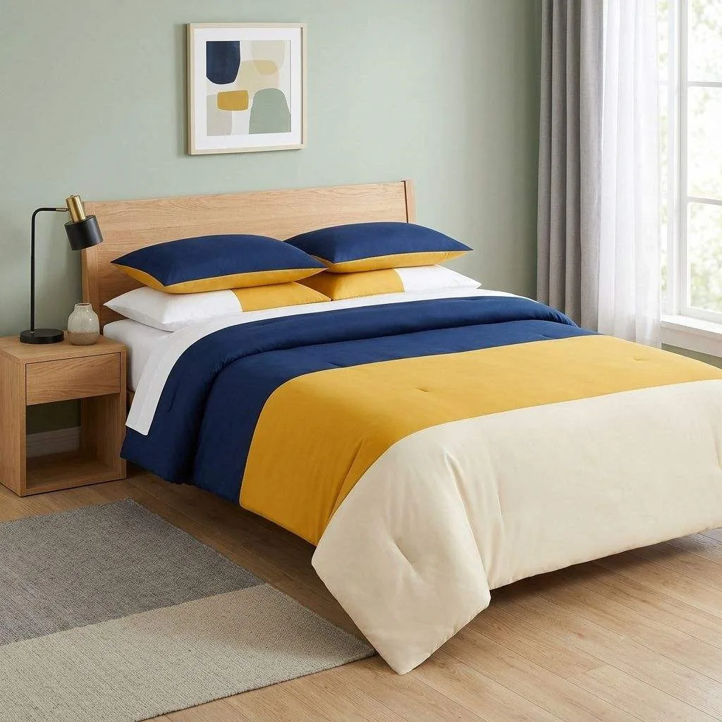 Bold Color-Block Comforter Sets