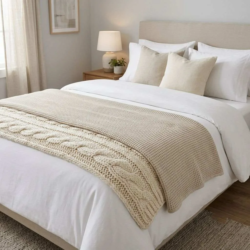 Layered Knit Throw Combo