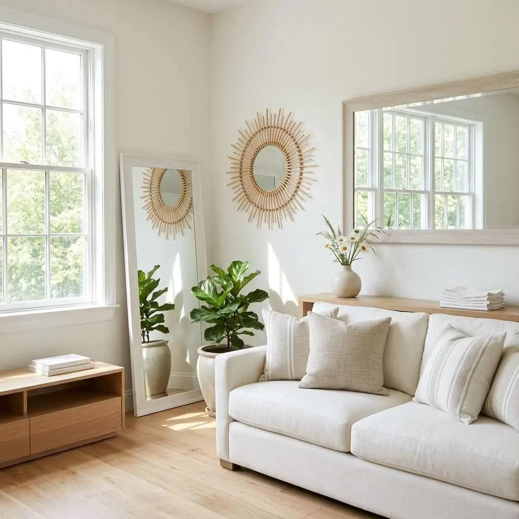 15 Vibrant Summer Home Inspiration Ideas 11 Use Mirrors Strategically to Amplify Natural Summer Light