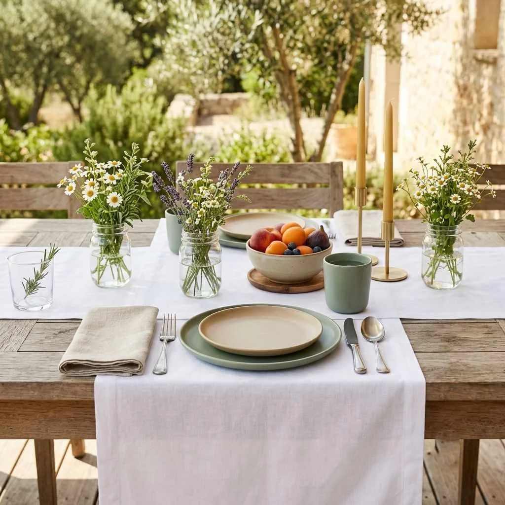 15 Vibrant Summer Home Inspiration Ideas 16 Style Your Dining Table for Long, Lazy Summer Meals
