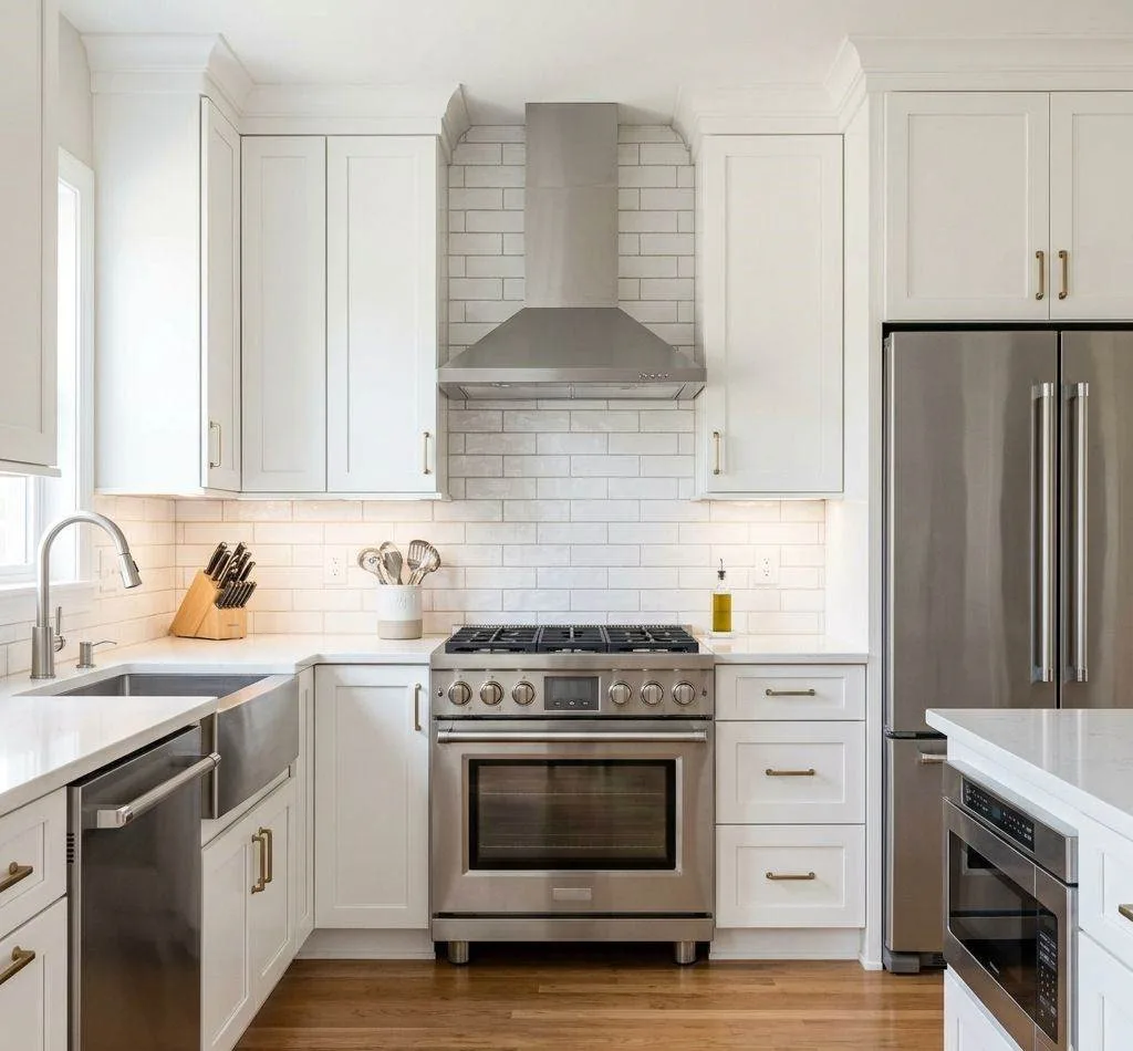 16 White Kitchen Cabinets Ideas for 2026 Modern Homes 14 White Cabinets With Stainless Steel Appliances