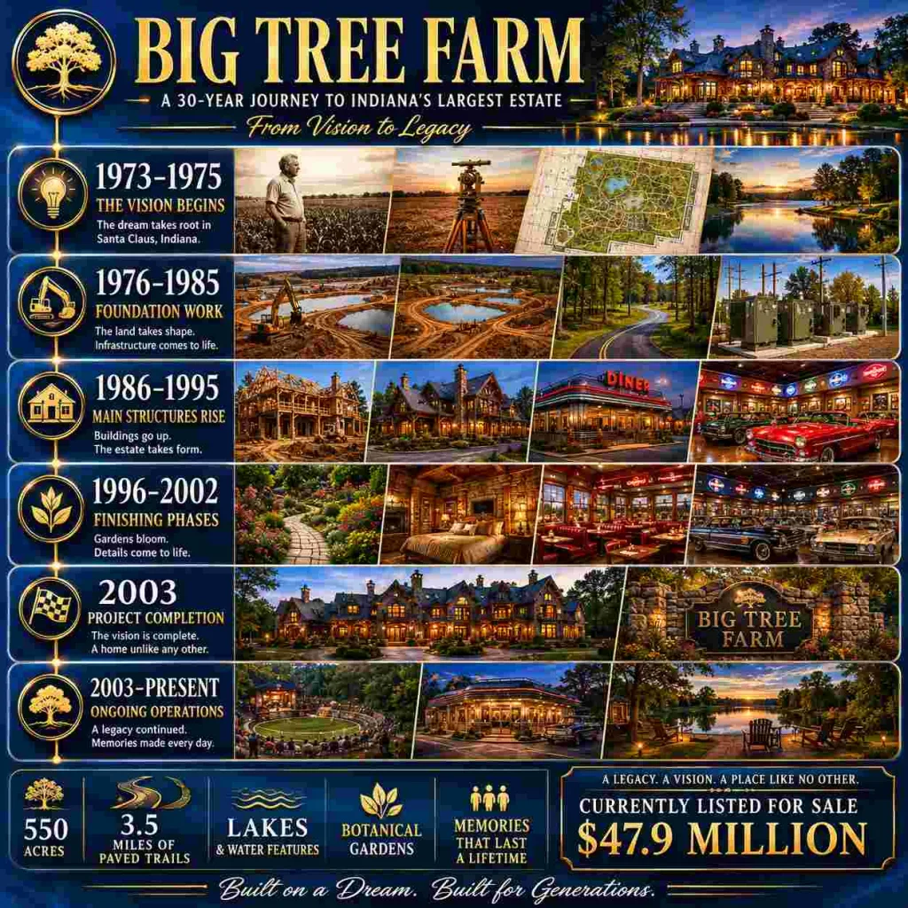 Largest House in Indiana Timeline