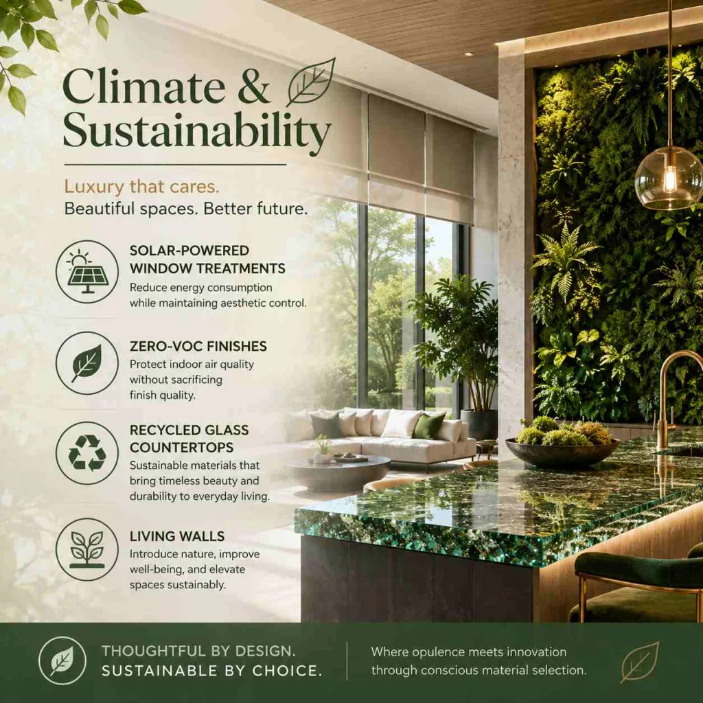 Luxury Interior Design: Where Elegance Meets Purpose 12 luxury interior design Climate and Sustainability