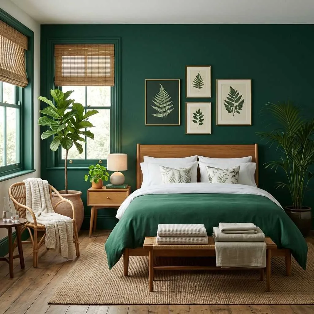 15 Dark Elegant Bedroom Design Ideas That Will Transform Your Sleep Space 5 Emerald Green Forest Escape