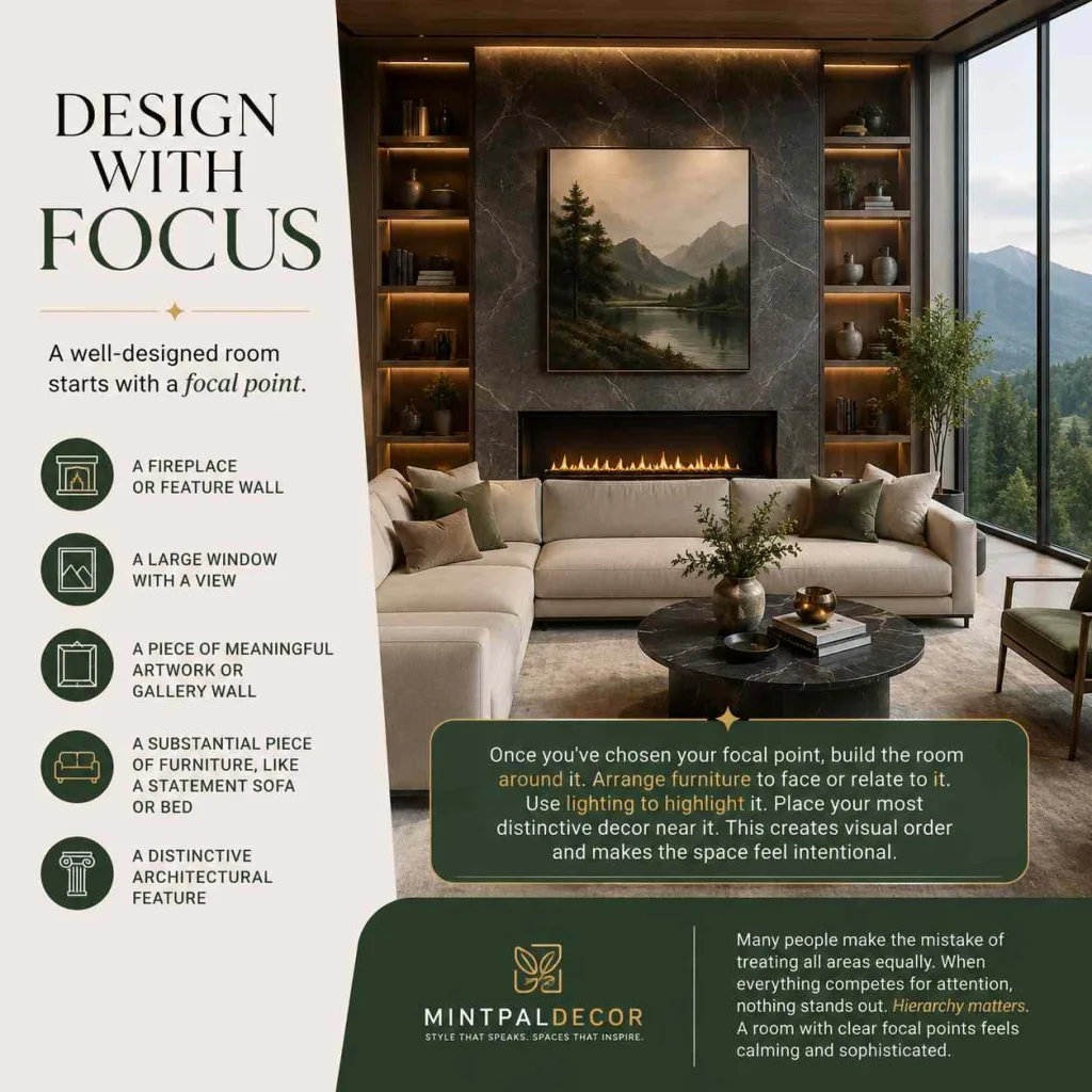 Interior Decoration Tips Mintpaldecor: Create a Home That Works for You 4 Interior Decoration Tips Mintpaldecor Establish Strong Focal Points Common focal points