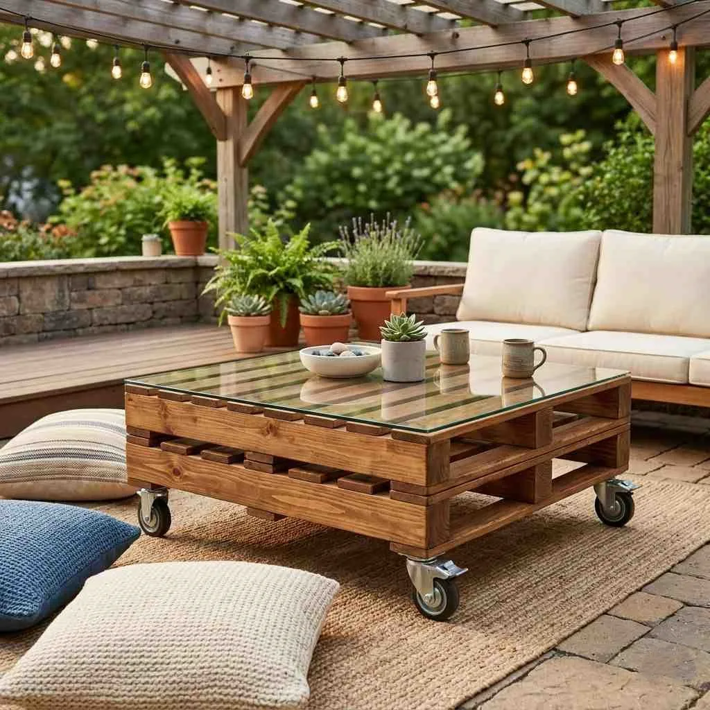16 DIY Summer Outdoor Decor Ideas 13 Pallet Coffee Table