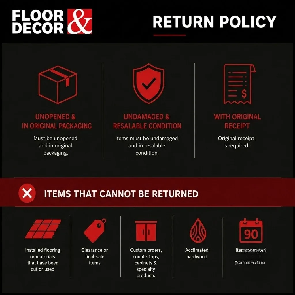 Floor and Decor Return Policy: A Practical Guide for Homeowners and Designers 2 Floor and Decor Return Policy Core Conditions: What Can Actually Be Returned