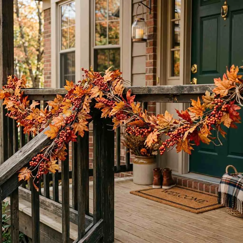 Autumn Leaf and Berry Garland