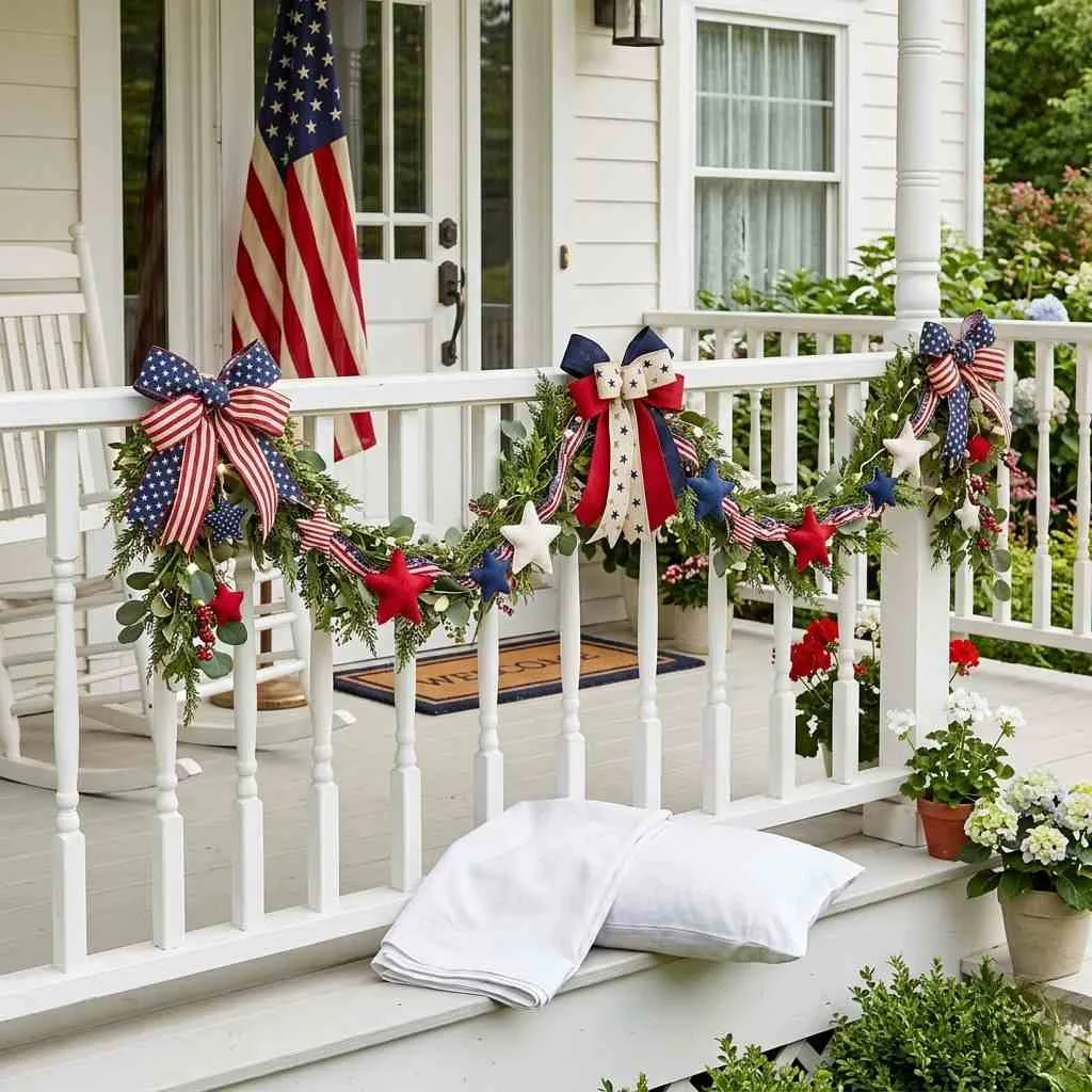 Patriotic Star and Stripe Garland