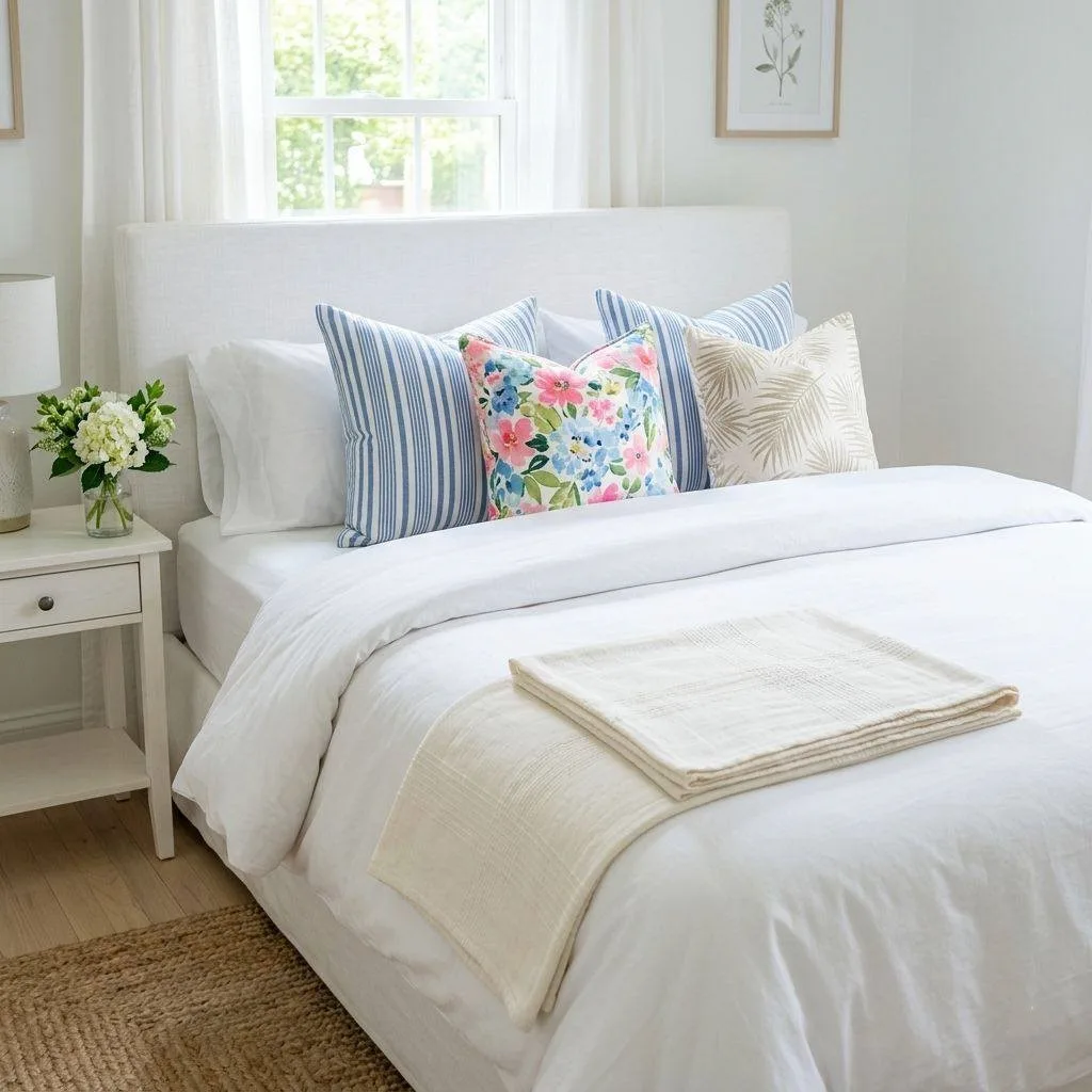 Switch Out Throw Pillows and Blankets