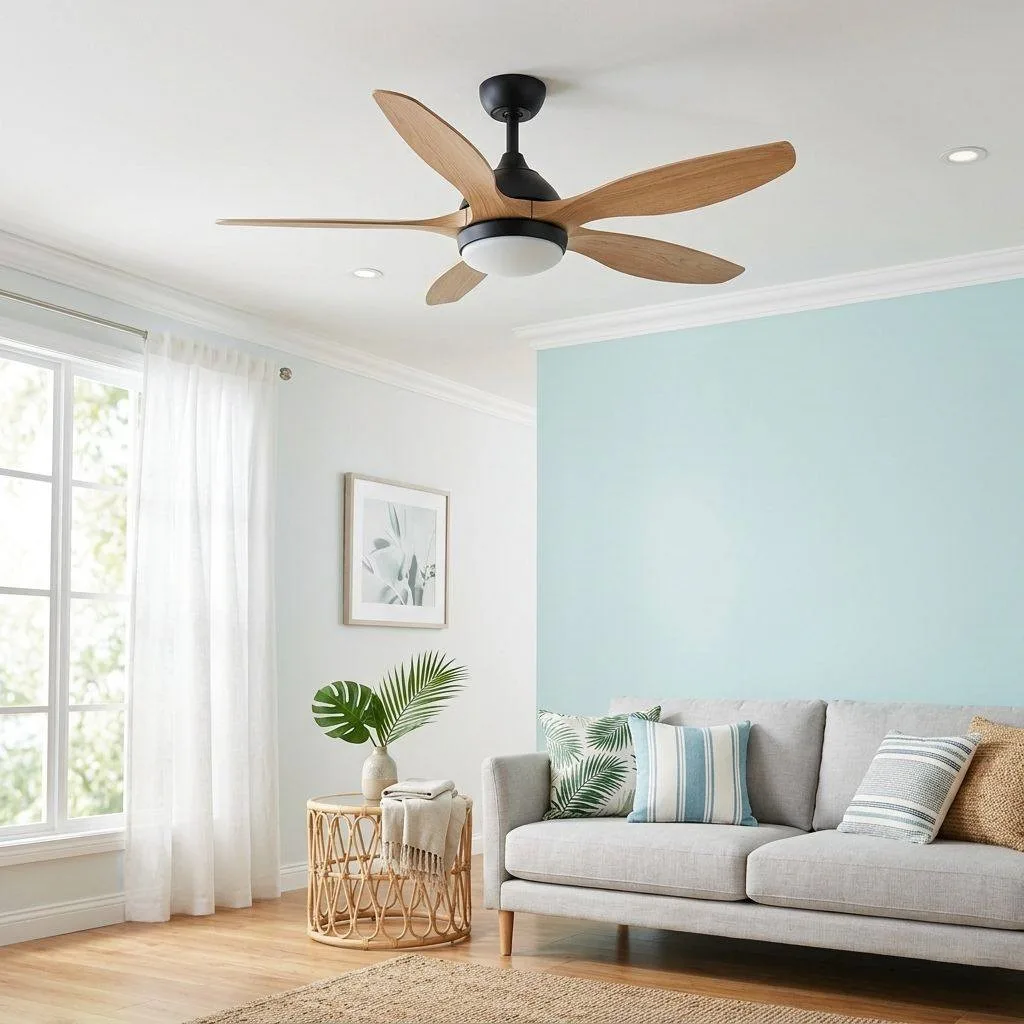 Install a Ceiling Fan with Stylish Blades