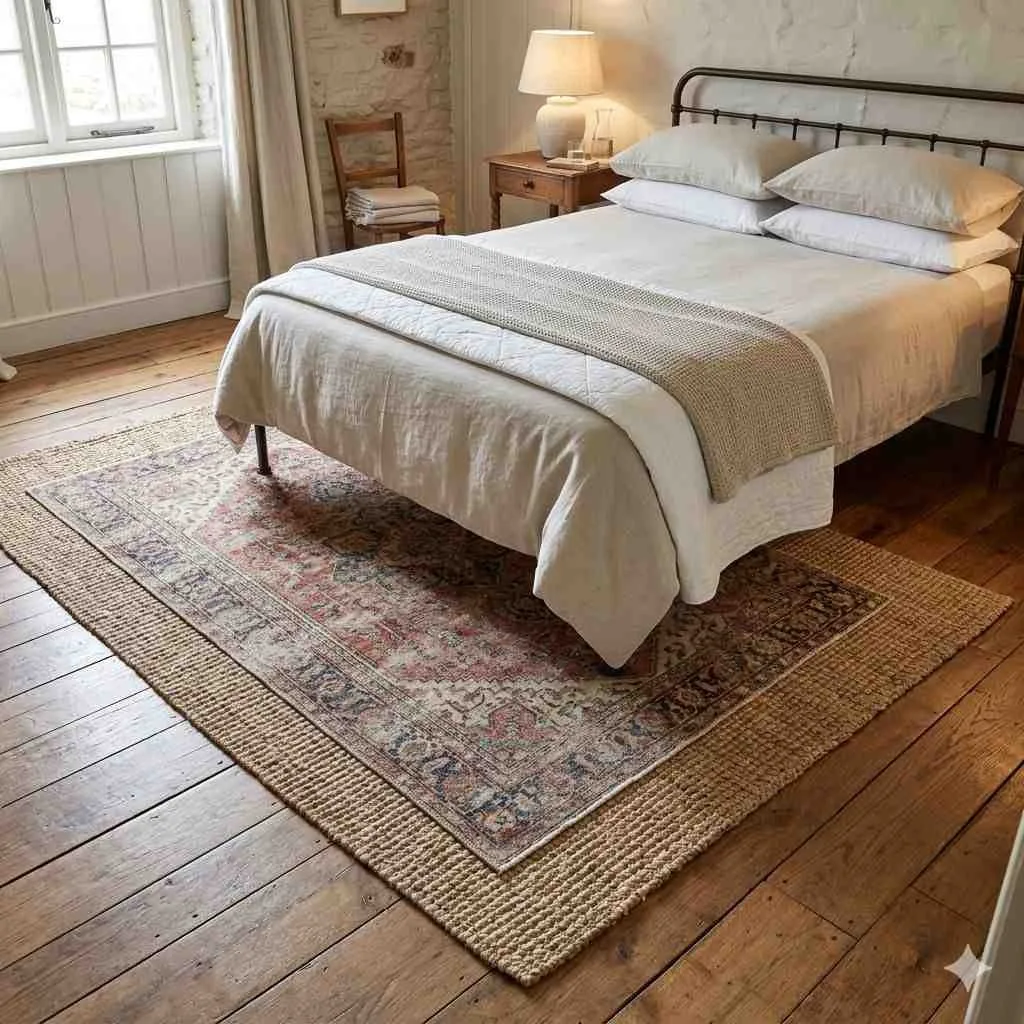 Layered Rugs on Hardwood or Stone Floors