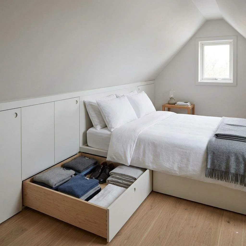 Under-Eave Storage That Disappears Into the Walls