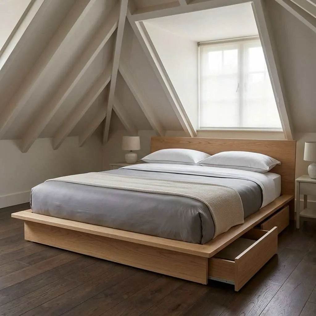 Low-Profile Platform Bed for Better Proportions