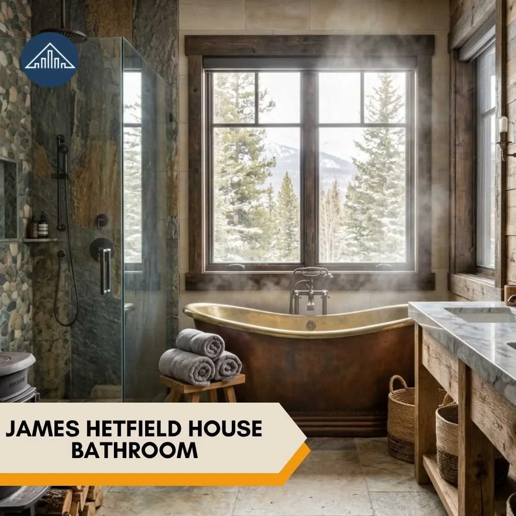 James Hetfield House: Inside His $27.5 Million Vail, Colorado Mansion 5 James Hetfield House Bathroom